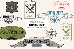 Colored Barber Logos | Retro Barber Sign, Vintage Hair Salon Product Image 1