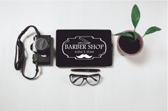 Colored Barber Logos | Retro Barber Sign, Vintage Hair Salon Product Image 8