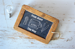 White Barber Shop | Vintage Beauty salon, Hairdresser Doodle Product Image 6