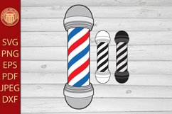 Barber pole. Barbershop Salon. - eps, svg, pdf, png files Product Image 1
