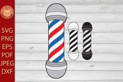 Barber pole. Barbershop Salon. - eps, svg, pdf, png files Product Image 1