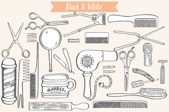 Barber Shop | Vintage Beauty salon | Hairdresser Doodles Product Image 4