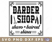 VIntage Barbershop Sign | Western Svg | Wild West Sign Product Image 2