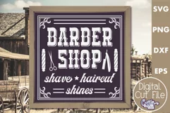 VIntage Barbershop Sign | Western Svg | Wild West Sign Product Image 1