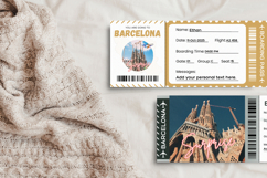 Barcelona Boarding Pass Canva Template Product Image 3