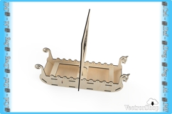Viking ship for laser cutting, restaurant table decoration Product Image 7