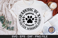 Barking in a winter SVG - Christmas Dog Design Product Image 1