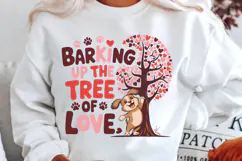 Barking Up The Tree Of Love Sublimation PNG Design Product Image 2