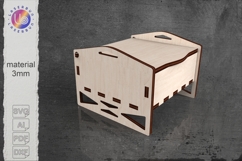 Barn shape mini svg box with lid Product Image 1