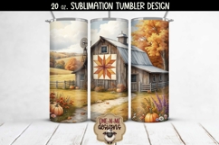 Fall Barns &amp; Floral Boots Designs 20 oz Sublimation Tumblers Product Image 4