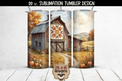 Fall Barns &amp; Floral Boots Designs 20 oz Sublimation Tumblers Product Image 5