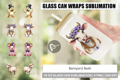 Barnyard Mardi Gras Glass Can Product Image 1