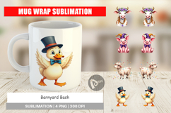 Barnyard Mardi Gras Mug Wrap Product Image 1