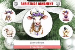 Barnyard Mardi Gras Ornament Product Image 1