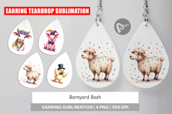 Barnyard Bash Mardi Gras Earring Product Image 1