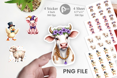 Barnyard Mardi Gras Sticker Product Image 1