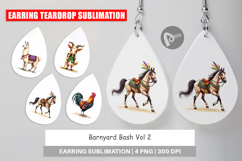 Barnyard Bash Mardi Gras Earring Product Image 1