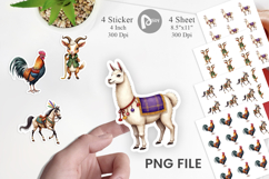 Barnyard Mardi Gras Sticker Product Image 1