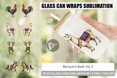 Barnyard Mardi Gras Glass Can Product Image 1