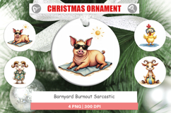 Barnyard Burnout Sarcastic Ornament Product Image 1