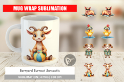 Barnyard Burnout Sarcastic Mug Wrap Product Image 1