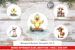 Barnyard Burnout Sarcastic Wind Spinner Product Image 1