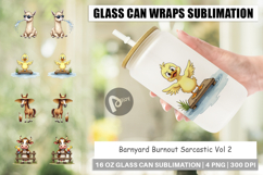Barnyard Burnout Sarcastic Glass Can Product Image 1