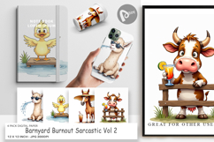 Barnyard Burnout Sarcastic Digital Paper Product Image 1