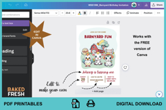 Barnyard Farm Animals Birthday Invitation Canva Edit Product Image 4
