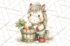 Country Farm Clipart PNG, Barnyard Animals Rustic Elements Product Image 4