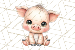 Country Farm Clipart PNG, Barnyard Animals Rustic Elements Product Image 2