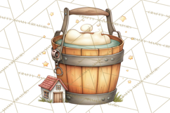 Country Farm Clipart PNG, Barnyard Animals Rustic Elements Product Image 2
