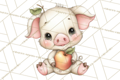 Country Farm Clipart PNG, Barnyard Animals Rustic Elements Product Image 4
