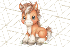 Country Farm Clipart PNG, Barnyard Animals Rustic Elements Product Image 2