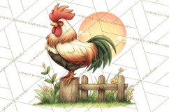 Country Farm Clipart PNG, Barnyard Animals Rustic Elements Product Image 3