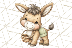 Country Farm Clipart PNG, Barnyard Animals Rustic Elements Product Image 3