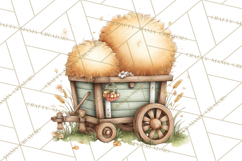 Country Farm Clipart PNG, Barnyard Animals Rustic Elements Product Image 4