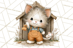 Country Farm Clipart PNG, Barnyard Animals Rustic Elements Product Image 4