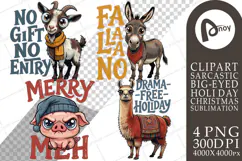 Barnyard Sarcastic Holiday Sublimation Product Image 1