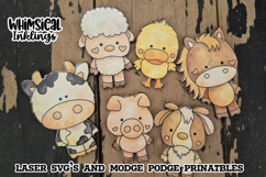 Barn Yard Friends Magnets Modge Podge SVG's and Printables Product Image 1
