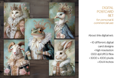 Baroque Royalty Animal Portrait Postcard Set Product Image 6
