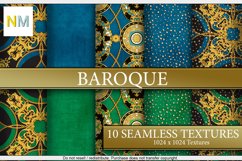 Baroque Damask Fabrics 10 Seamless Textures Product Image 1