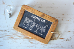 White Bartender Doodles | Hand Drawn Bar tending tools Product Image 7