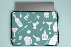 White Bartender Doodles | Hand Drawn Bar tending tools Product Image 8