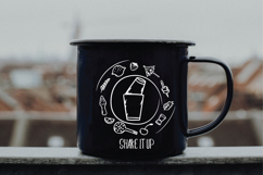 White Bartender Doodles | Hand Drawn Bar tending tools Product Image 9