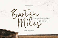 Barton Miles - Rough Handwritten Script Font Product Image 1