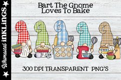 Bart The Gnome Loves To Bake Sublimation Clipart Product Image 1