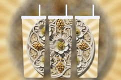 20OZ Golden Grapevine Medallion Tumbler Wrap Product Image 1