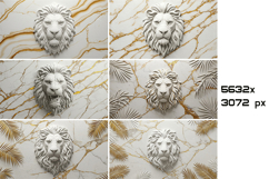 Lion Head Relief Wall Art Collection Product Image 2