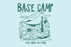 Vintage Summer Camping Cartoon